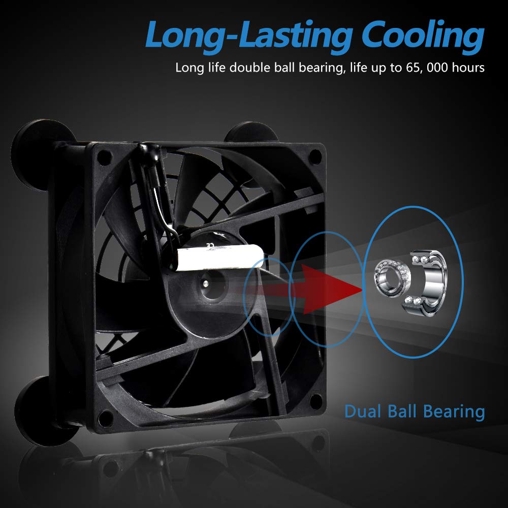 Mini, Compact 40mm x 20mm USB Fan, for VR Gear, Aquarium, Roku, Router, Raspberry Pi, Cosplay, Helmet Cooling Ventilation