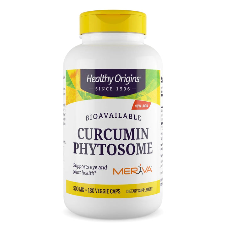 Curcumin Phytosome (Featuring Meriva SF) 500 mg, Supports Health in Joints &amp; Eyes, Non-GMO, Vegan, 180 Veggie Capsules