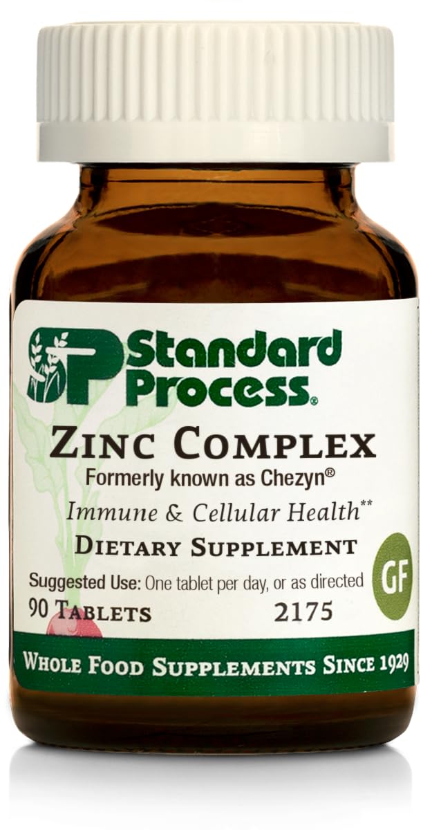 Zinc Complex - Immune Support, Thyroid Support, Cognitive Health, and Blood Health Support with Iron, Zinc, and Copper - 90 Tablets