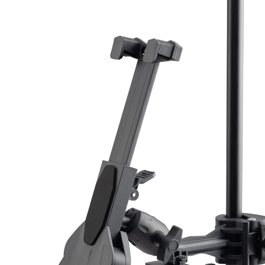 On-Stage TCM1500 Tablet/Smartphone Holder (Setup for Tablets, Computers, E-Readers, Smartphones, and Phablets, Clamp Mount, Nonslip Padding, Adjustable Angle and Rotation, External Battery Holder)