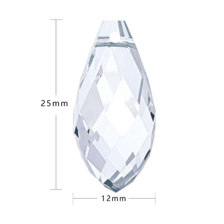 30pcs Teardrop Crystal Beads - 12x25mm Water Drop Faceted Glass Beads for Jewelry Making, DIY Project Earring, Necklaces, Bracelets,Pendant