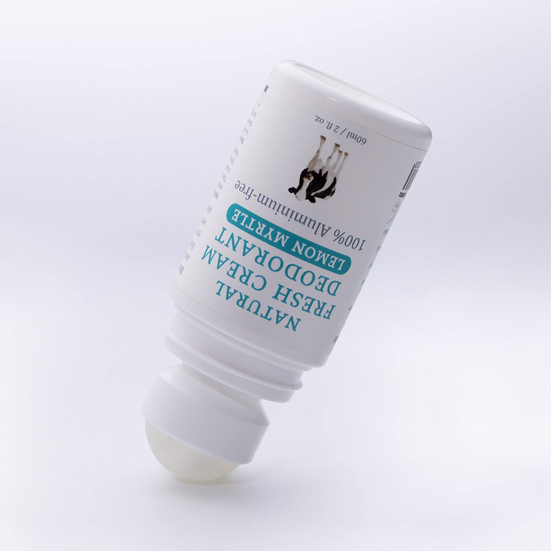 Natural Deodorant Lemon Myrtle - Non-Irritating, Bicarb &amp; Aluminium-Free Roll-On, Odor Control for Adults &amp; Kids