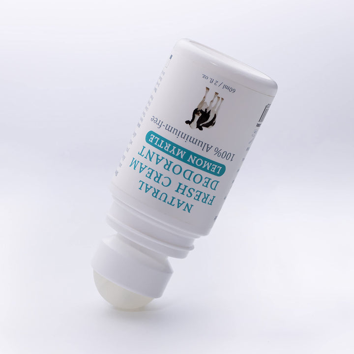 Natural Deodorant Lemon Myrtle - Non-Irritating, Bicarb &amp; Aluminium-Free Roll-On, Odor Control for Adults &amp; Kids
