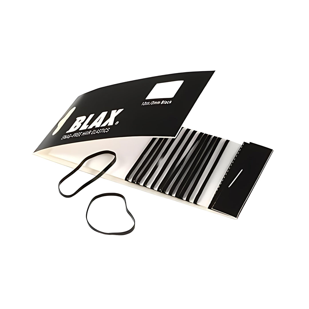 BLAX Black Snag-Free Hair Elastics - 2mm-12ct