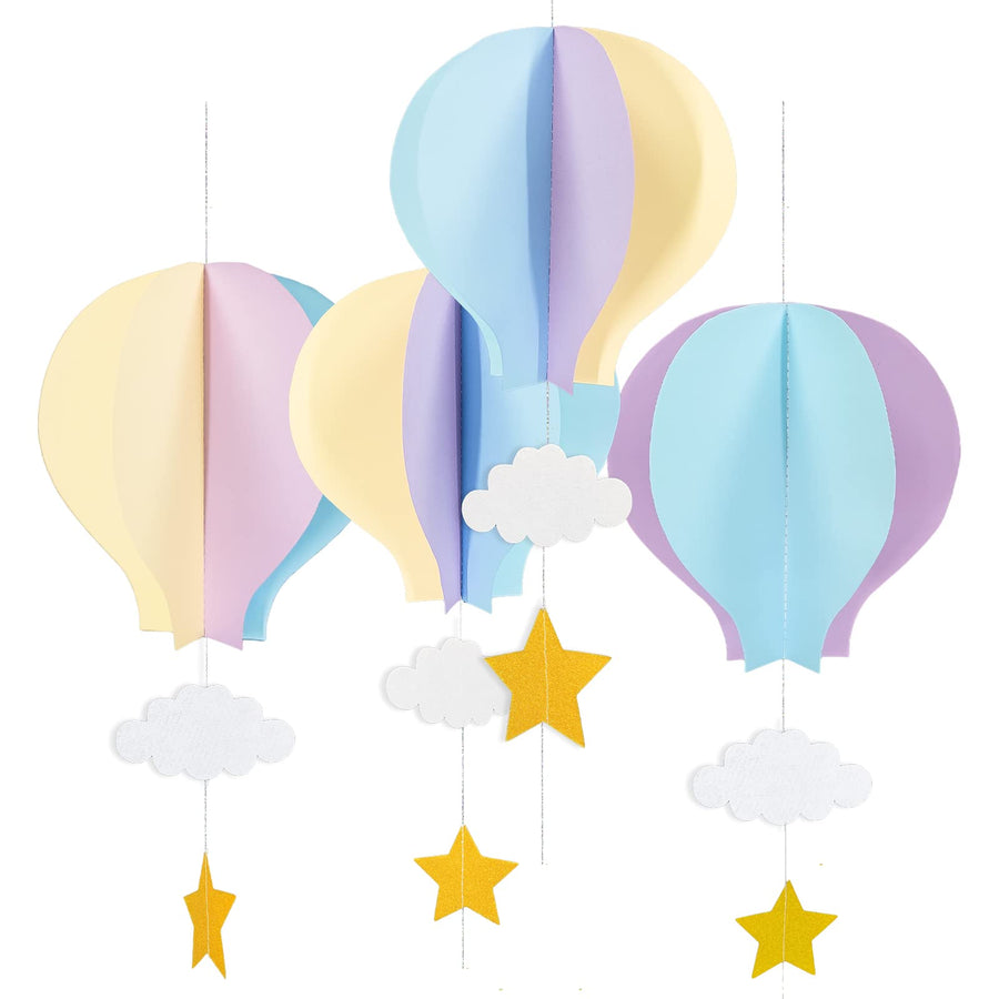 AZOWA Hot Air Balloon Decorations for Baby Shower (Past
