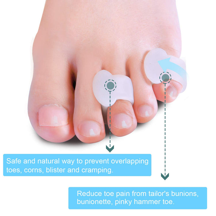 Povihome 10 Pack Pinky Toe Separators, Toe Spacers to S