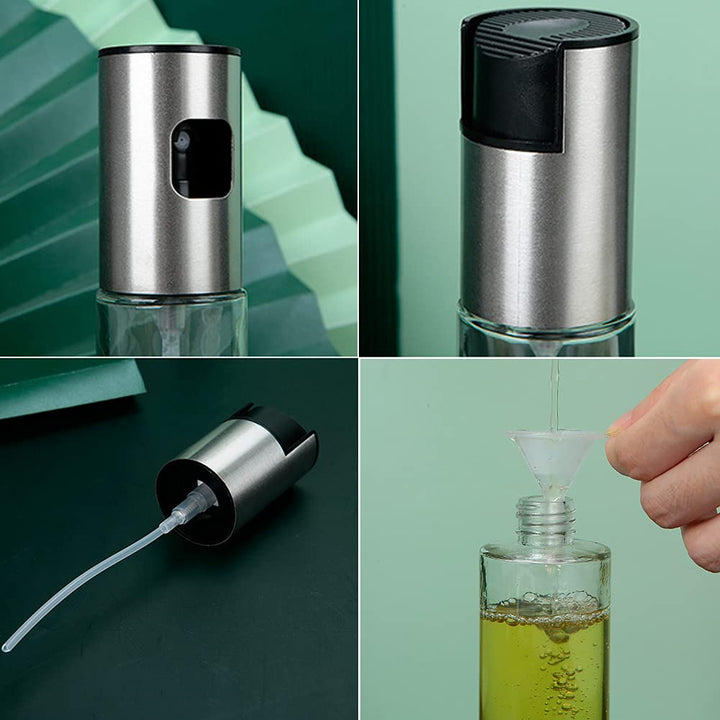 Olive Oil Sprayer for Cooking Oil Spritzer Mister for Air Fryer Glass Bottle for Vinegar Vegetable Oil Portable Kitchen Gadgets for BBQ/Pan/Salads/Baking (1)