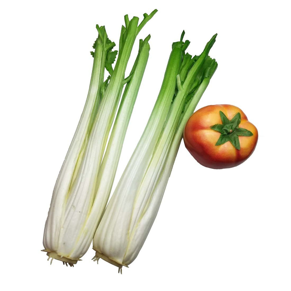 Celery, Artificial Vegetables, Green Fake Vegetables for Decoration, Home Decor Market Display Kids Toy Kitchen Decoration Celery Stick 2Pcs