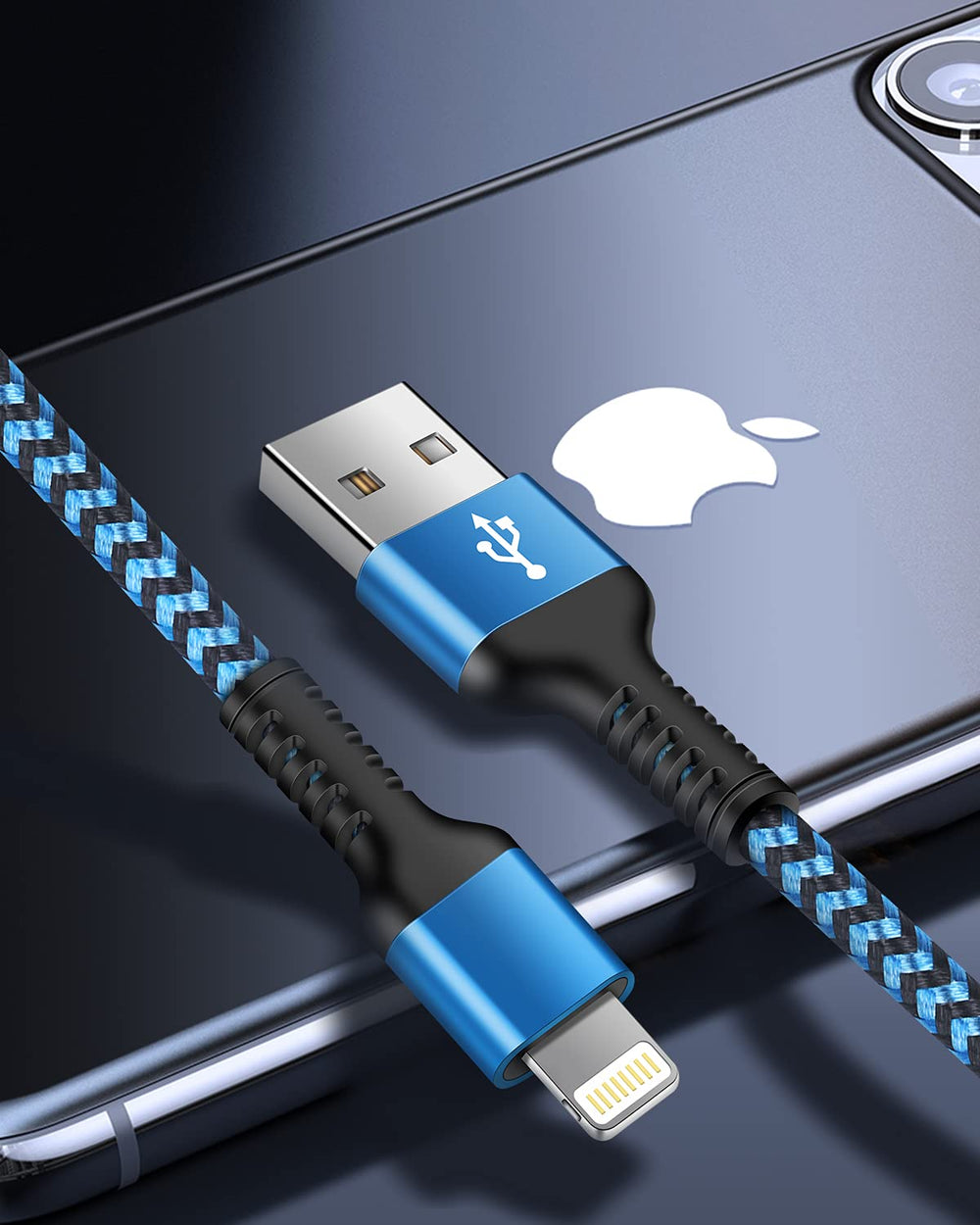 iPhone Charger, Nylon Braided 6FT USB Charging Cord for iPhone 14 13 12 Pro Max /11 Pro/XR/XS/Max/SE/10/8, MFI Certified Data Sync Transfer Connector Plug Fast Power Line Lightning Cable Multi Pack