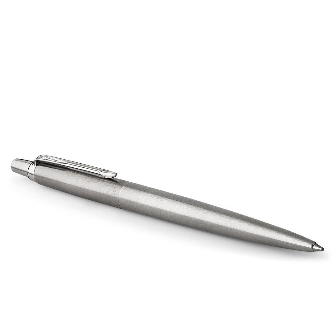 Jotter Ballpoint Pen, Stainless Steel with Chrome Trim, Medium Point Blue Ink, Ideal Office Supplies, Gift Box