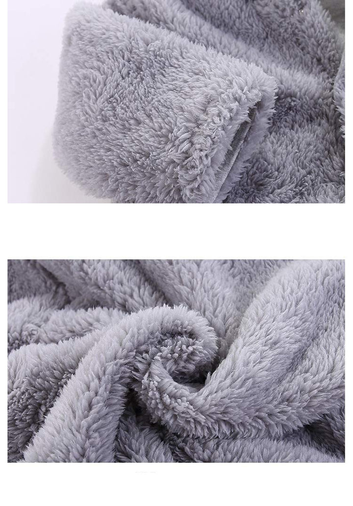 Newborn Baby Cartoon Bear Snowsuit Warm Fleece Hooded Romper Jumpsuit (Pink,3-6 Month)