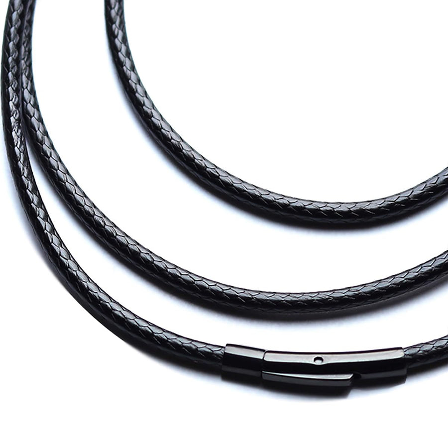 IOYYIO Flexible Durable Leather Necklace cord for Men W