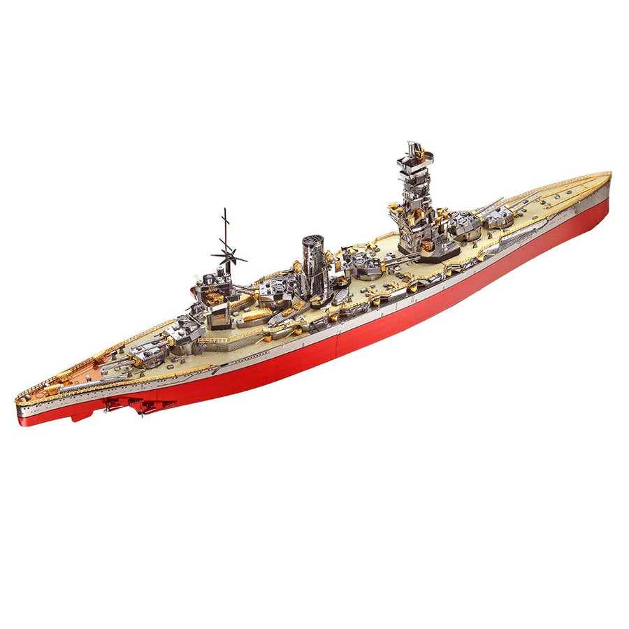 3D Metal Puzzle Warship Model Kits, Fuso Battleship Military Watercraft Model Building Kits for Adults, DIY 3D Brain Teaser Puzzle Toys for Famliy Time, Great Gift-330 Pcs