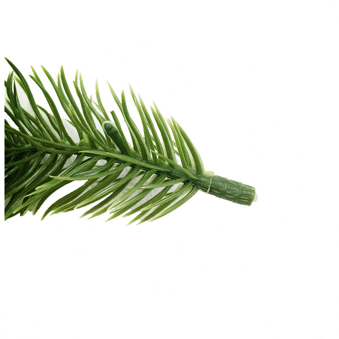 60 Packs Similated Pine Branches, 5.5 Christmas Green Plants Pine Needles Branches Garland for DIY Garland Wreath Embellishing and Home Garden Decoration