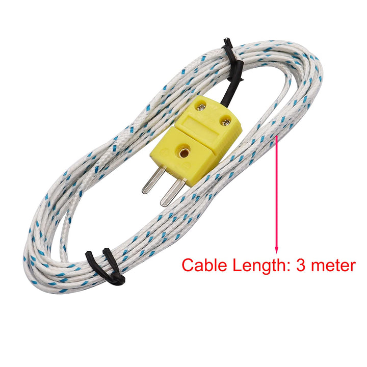 TWTADE 5pcs 3M K Type Mini-Connector Thermocouple Tempe