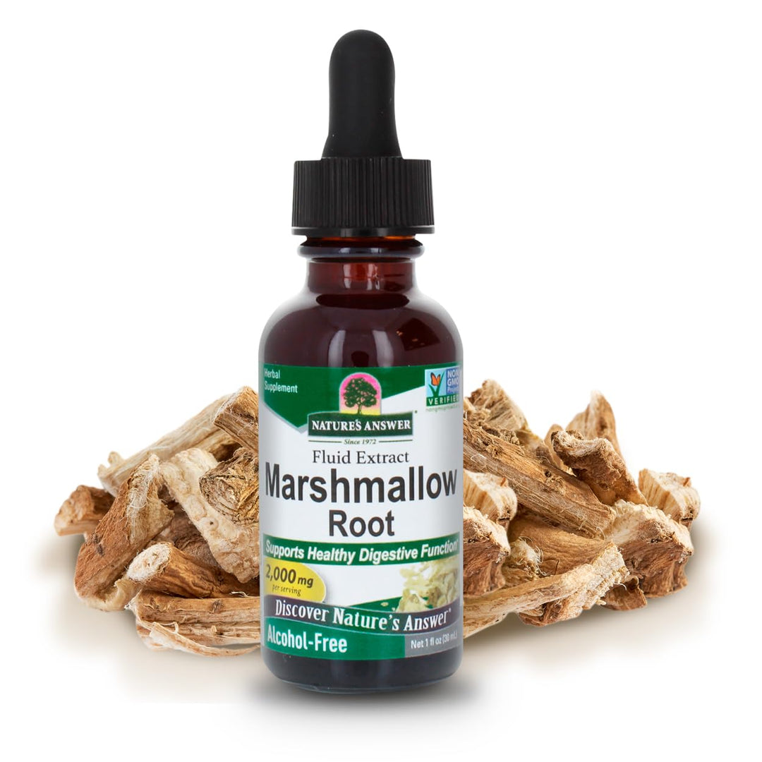 Nature&#39;s Answer Alcohol-Free Marshmallow Root Extract, 1-Fluid Ounce | Digestive Support