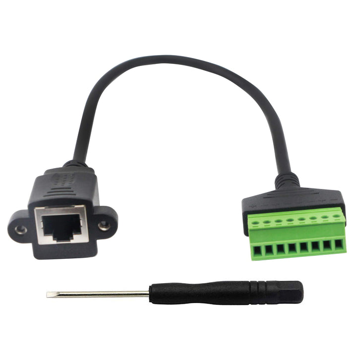 XMSJSIY RJ45 8P8C Female to 8 Pin Screw Terminal Adapto