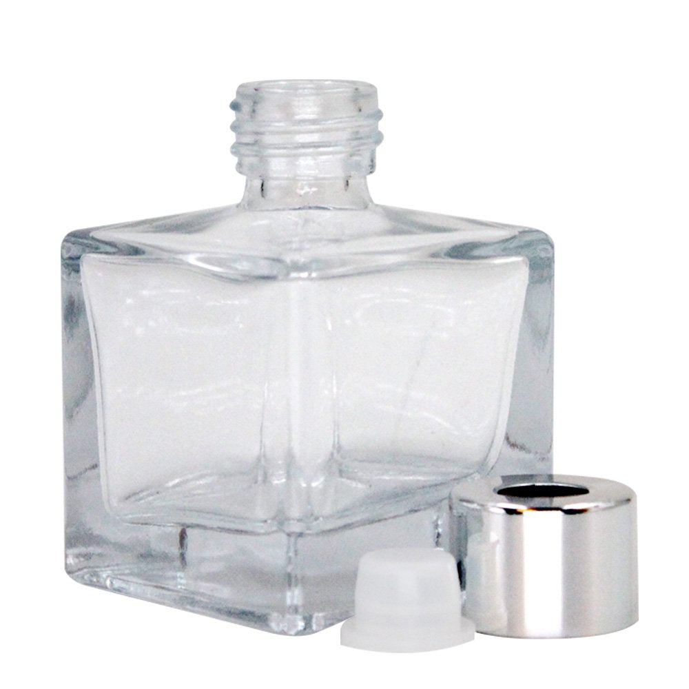 Feel Fragrance Glass Diffuser Bottles with Silver Caps 