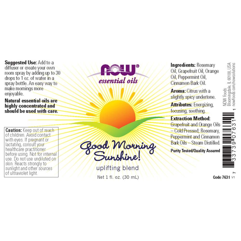 Now Foods Good Morning Sunshine Oil Blend 1 oz