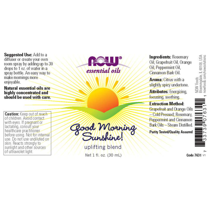 Now Foods Good Morning Sunshine Oil Blend 1 oz