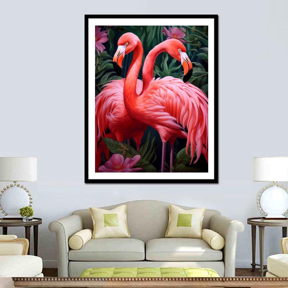 pigpigboss Flamingo Diamond Painting Kits 5D Full Round