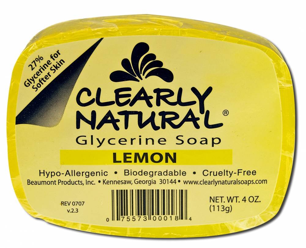 Glycerine Soap Bar Lemon 4 Oz