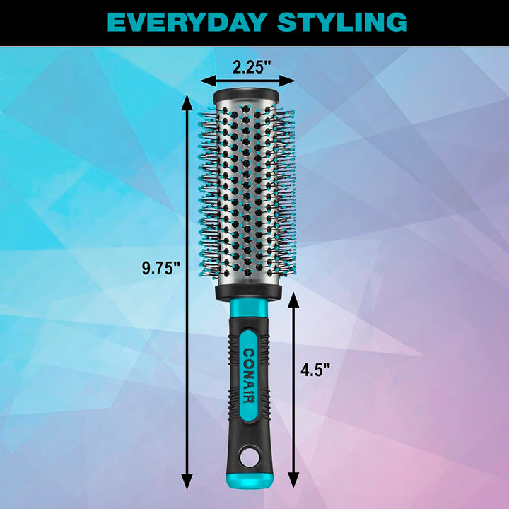 Conair Salon Results Round Hair Brush - Hair Brush Blow Dryer - Large Round Brush for Blow Out - Nylon Bristles - curly hair brush - hair brushes for women - hair brushes for women