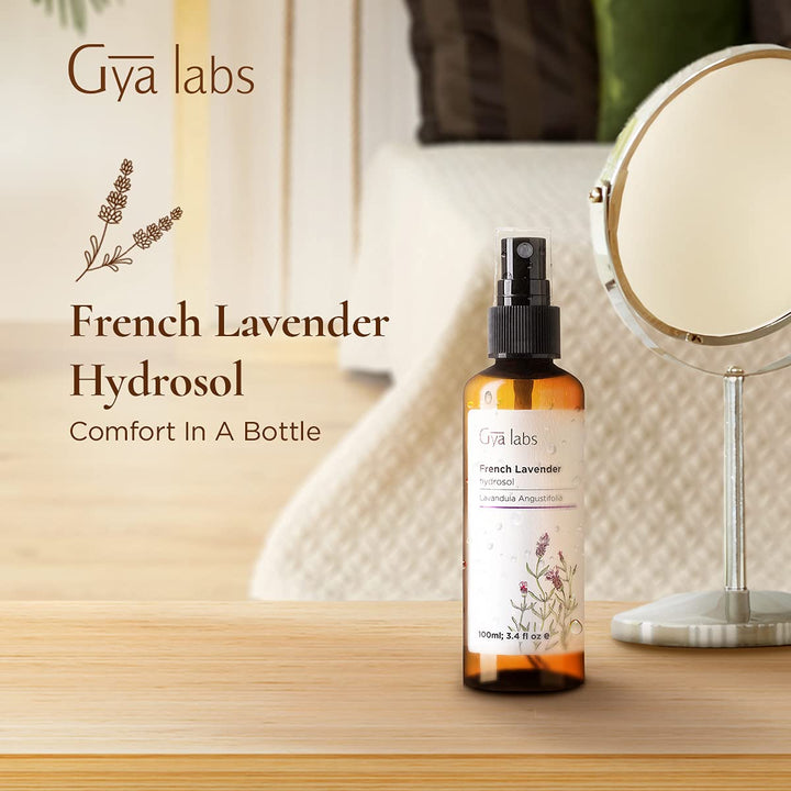 French Lavender Hydrosol (Floral Water / Flower Water) 100% Pure and Natural - Aromatherapy Skin Care, Room Spray - 100ml - Gya labs