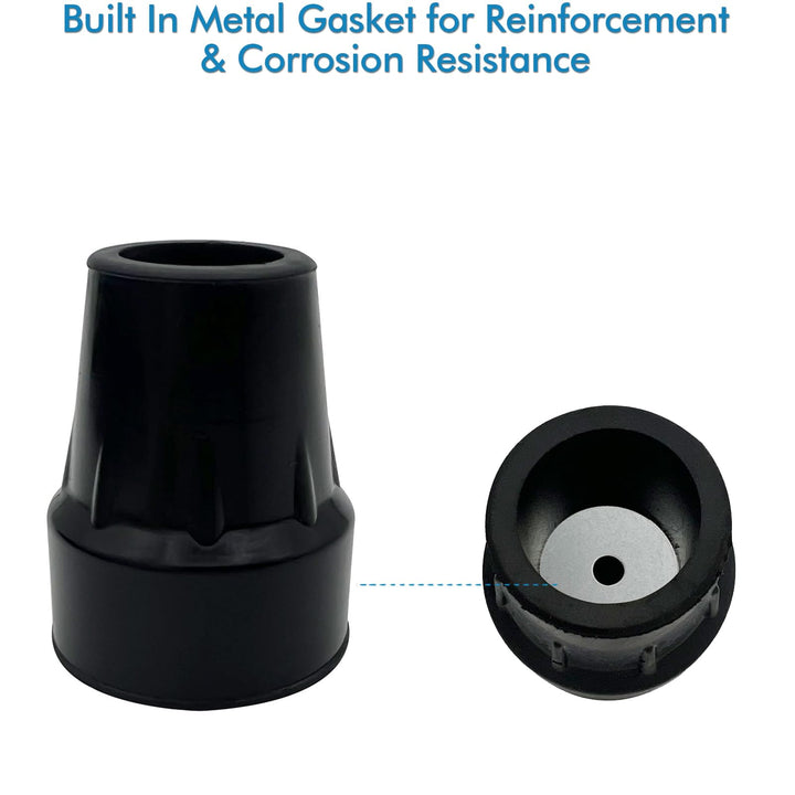 Replacement Cane Tips, 7/8 Inch, Black.