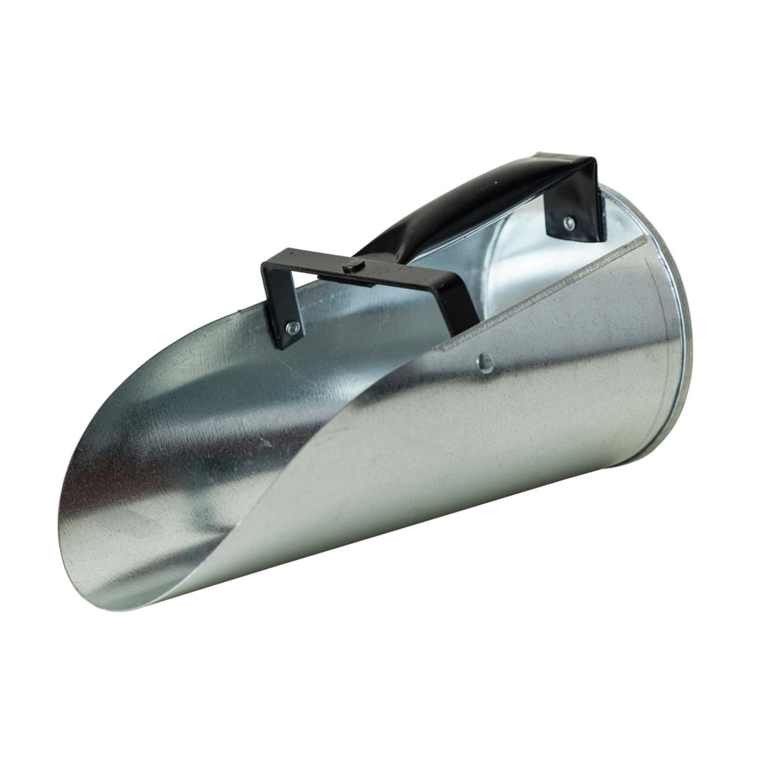 FARM-TUFF Galvanized Metal Poultry Feed Scoop with Encl
