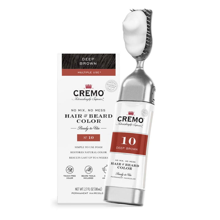 Cremo No Mix No Mess Hair and Beard, Deep Brown