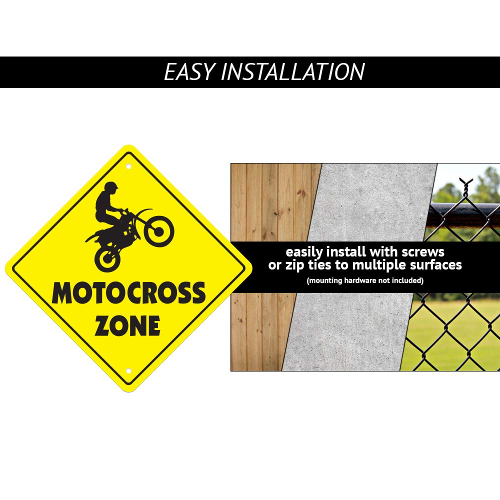 MOTOCROSS ZONE Sign dirt bike supercross cycle gear