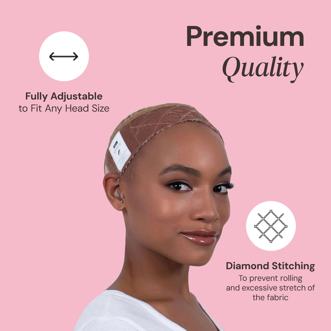 WiGrip, The Original Comfort Grip Band, Adjustable Wig Band for Tension-Free Glueless Wig, Nonslip Wig Headband, Tension-Free, One Size Fits All, Tan