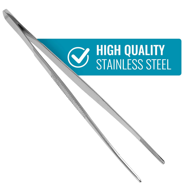 MABIS Stainless Steel Tweezers, Thumb Dressing Forceps,