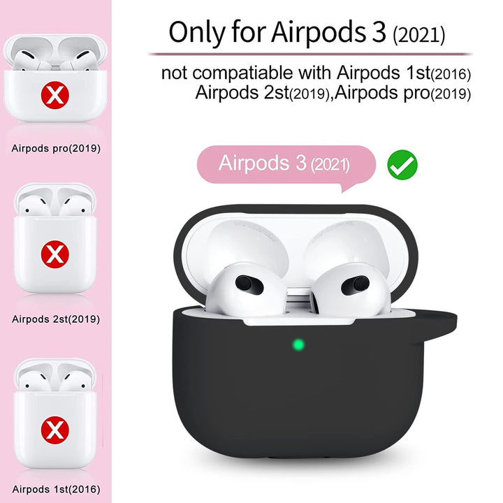 R-fun Compatible with AirPods 3 Case Cover, Silicone Pr