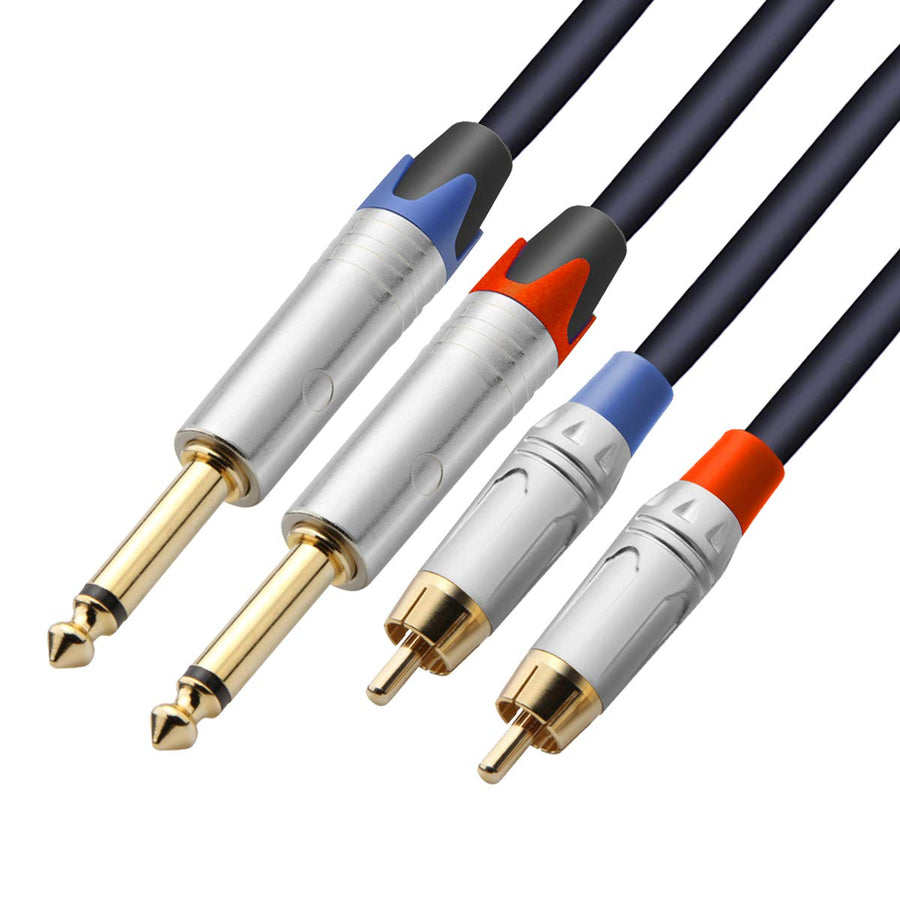 tisino RCA to 1/4 Cable, Dual RCA to Dual 1/4 inch TS S