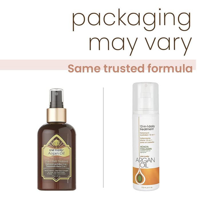 One &#39;n Only Argan Oil 12-in-1 Daily Treatment, Lightweight, Helps Control Frizz, Smooths, Detangles, Moisturizes, Strengthens and Adds Body to Dry, Damaged Hair, 6 Fl. Oz