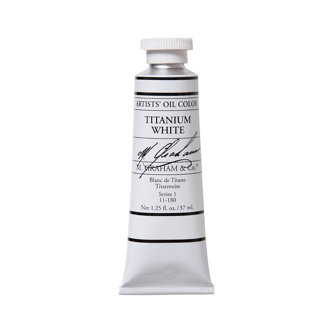 M. Graham 1-1/4-Ounce Tube Oil Paint, Titanium White