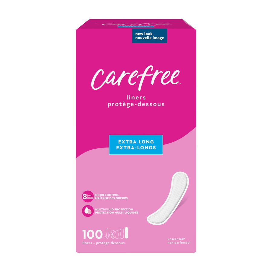 Carefree Acti-Fresh Pantiliners, Extra Long Flat, Unsce