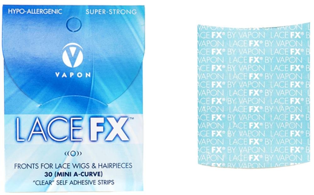 Lace FX Mini A-Curve, Fronts for Lace Wigs &amp; Hairpieces- Clear Self Adhesive Strips