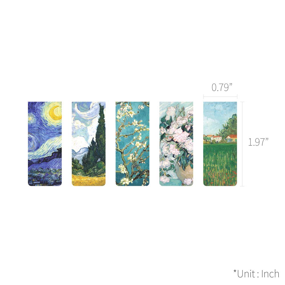 Magnetic Bookmarks Vincent Van Gogh, Set of 5