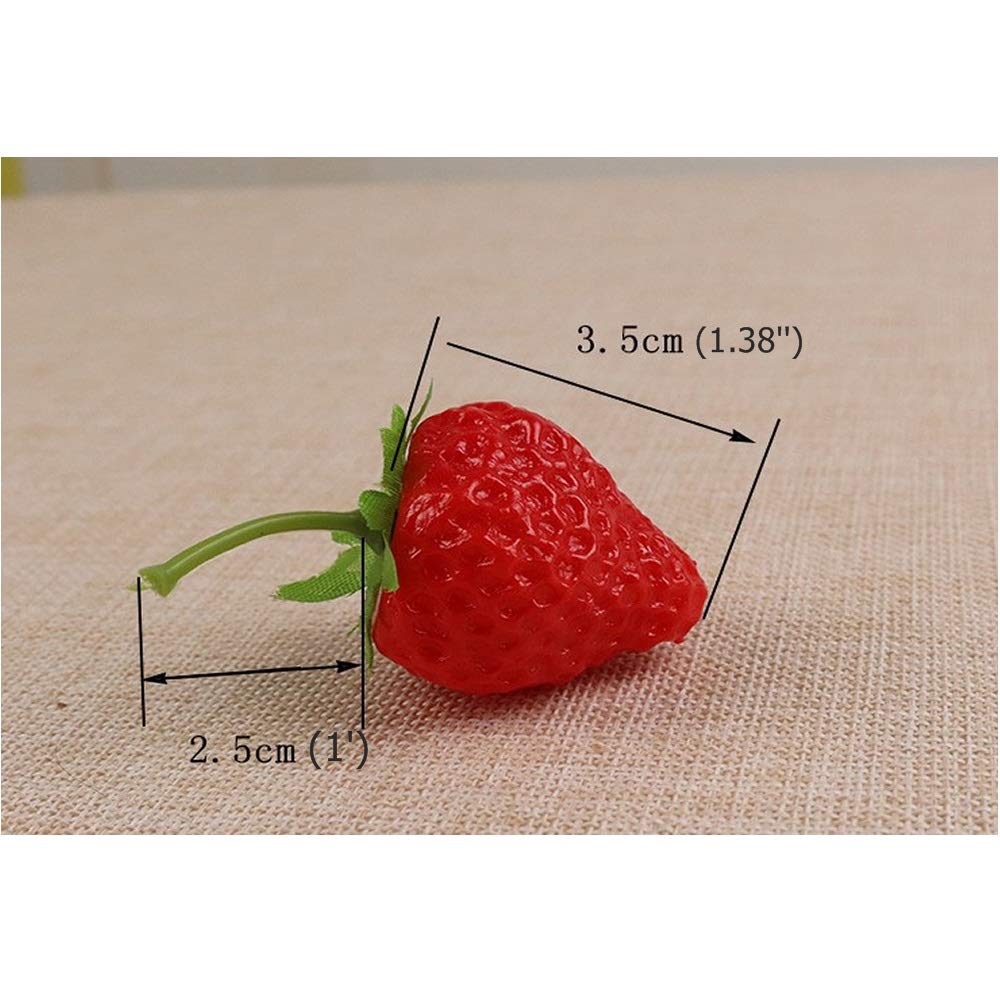 EORTA 20 Pieces Artificial Strawberries Simulation Red 
