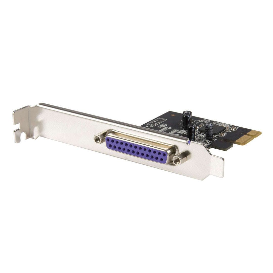 Newer version available PEX1P2: 1 Port PCI Express Dual Profile Parallel Adapter Card - SPP/EPP/ECP - 1x DB25 IEEE 1284 PCIe Parallel Card (PEX1P)