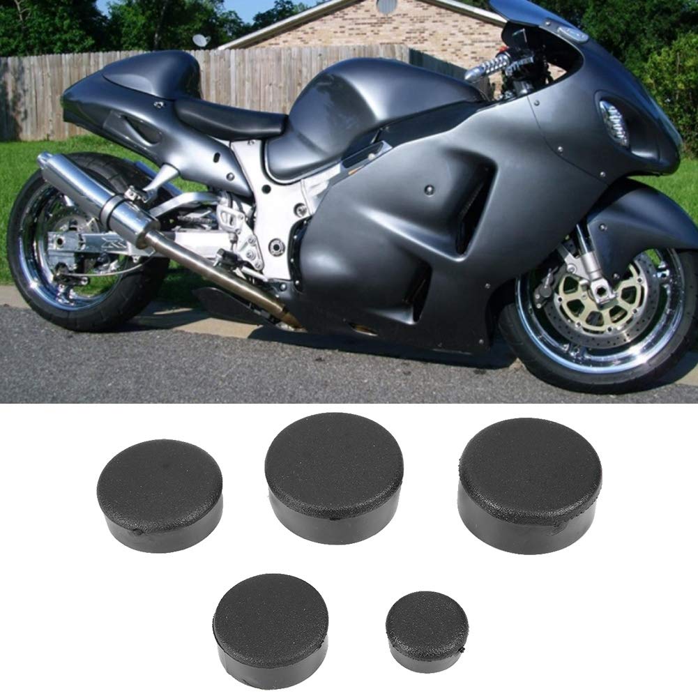 5PCS Universal Motorcycle Frame Hole Cover Decorative Plug Kit Decor for Suzuki Hayabusa 1300 GSX1300R 99-15