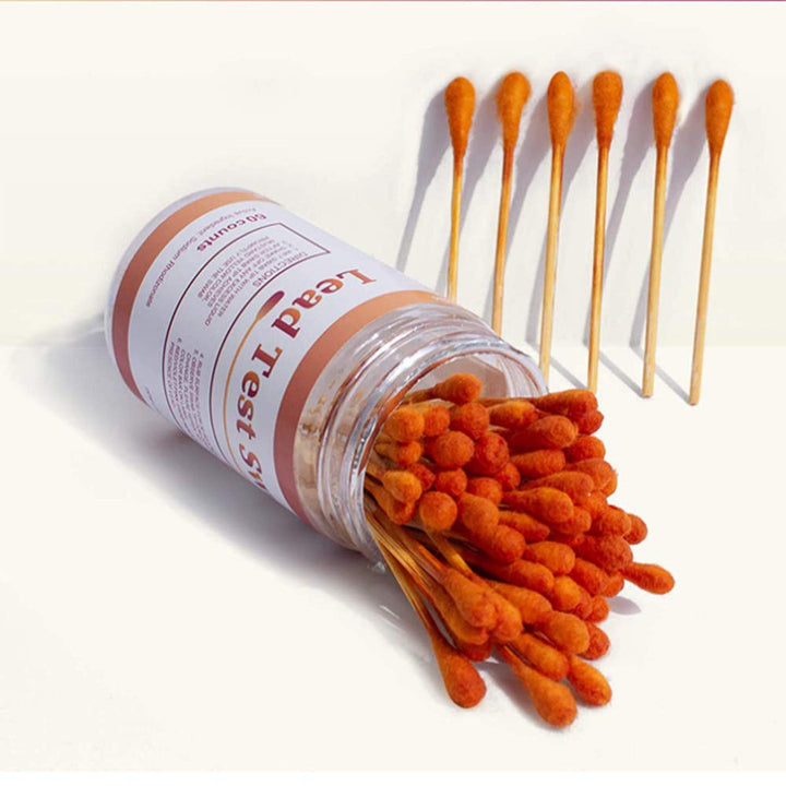 (60 Rapid Home Testing Swabs) Lead Test Swab Kit,30-Second Results. Dip in Water. Home Use for All Surfaces - Painted,Metal, Toys,Dishes, Ceramics,Jewelry,Wood,High-Sensitive, Non-Toxic Test (60)