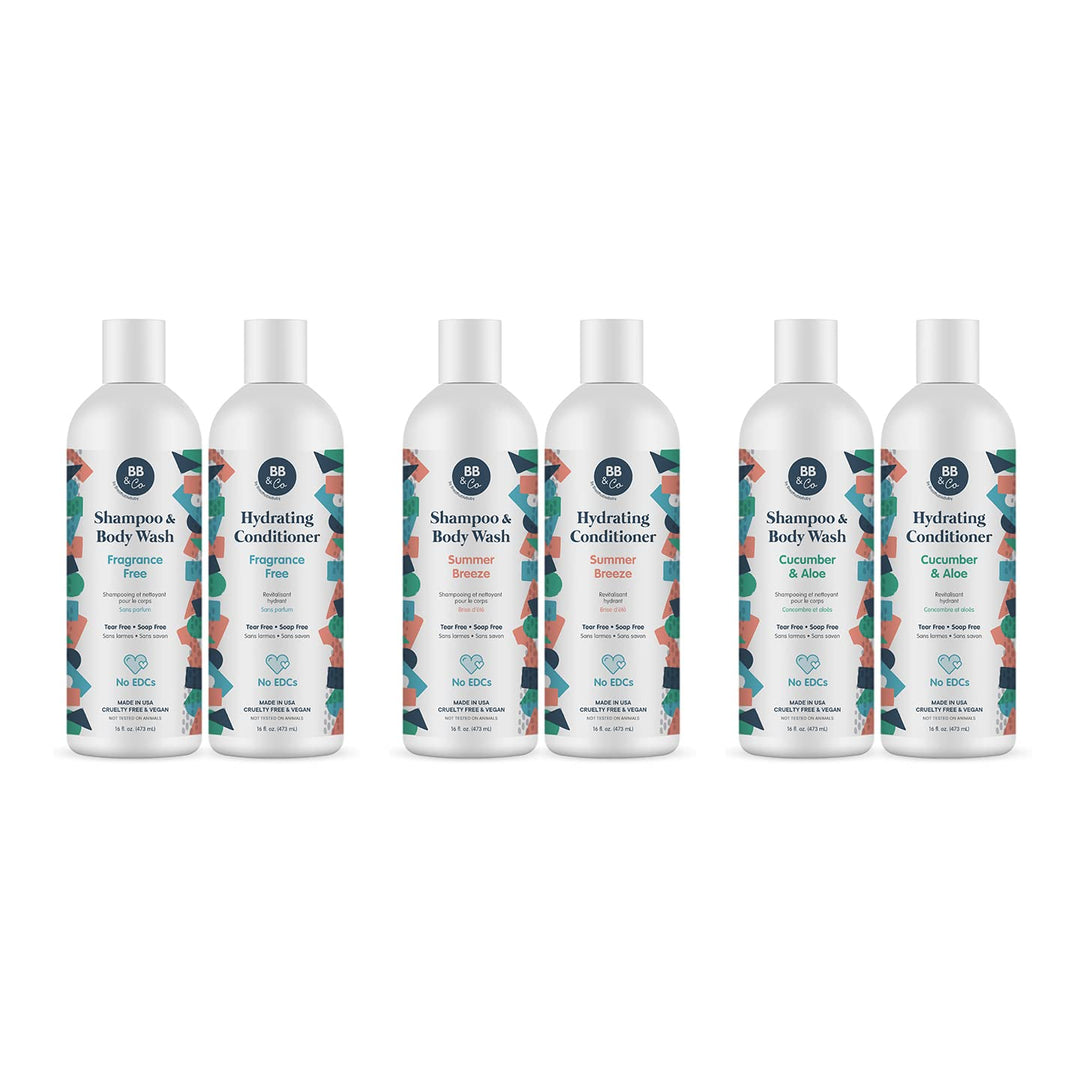 BB&amp;CO Hydrating Conditioner ââ‚¬â€ Cucumber &amp; Aloe ââ‚¬â€ 16 oz ââ‚¬â€ Tear Free &amp; Soap Free ââ‚¬â€ No EDCs ââ‚¬â€ Safer for Baby ââ‚¬â€ Good for the Whole Family ââ‚¬â€ Made in USA