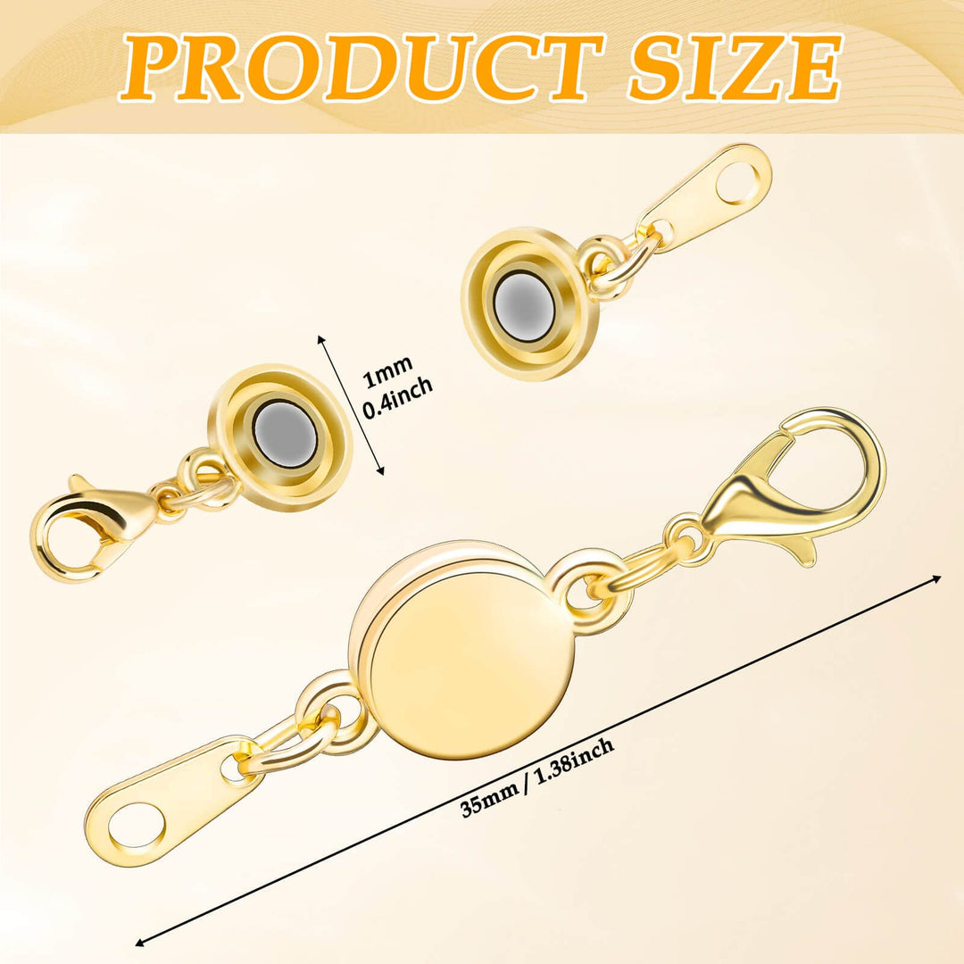 Magnetic Necklace Clasps and Closures, Paxcoo 15Pcs Locking Magnetic Jewelry Clasps, Magnetic Necklace Extender, Necklace Clasp Helper for Necklaces, Bracelets and Jewelry