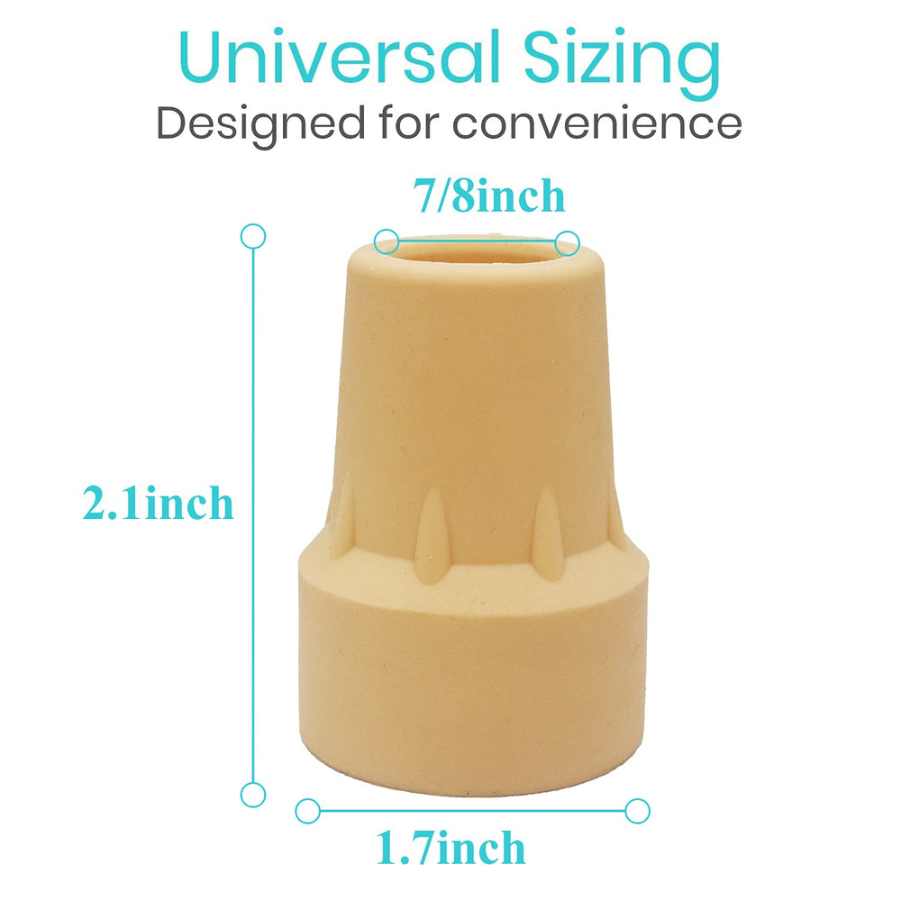 Medical Crutch Tips, Cane Tips,Yellow, 7/8 Inch (2)