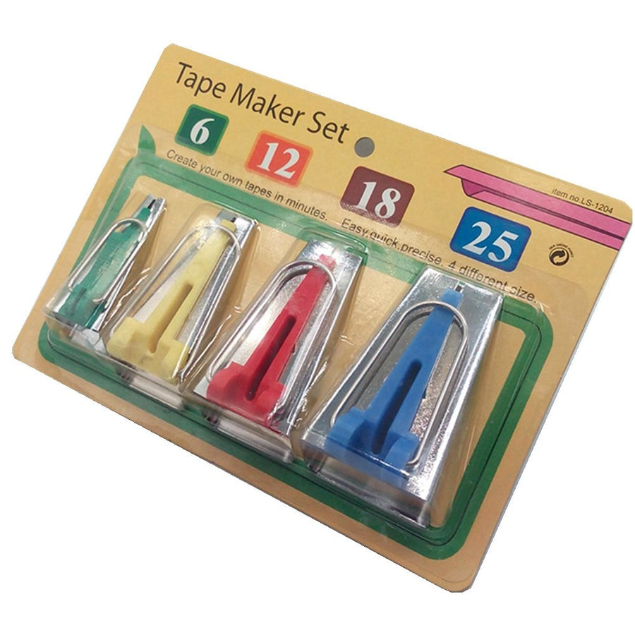 HONEYSEW Bias Tape Maker Set 6MM 12MM 18MM 25MM Sewing 