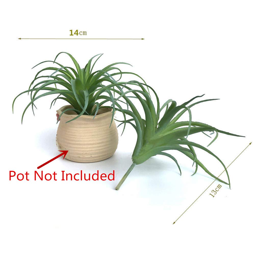 2 PCS Artificial Succulents Plants Flocking Cactus Succulent Bouquet Arrangements Faux Greenery Plants DIY for Garden Decor Home Decoration